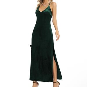 Green Velvet Dress